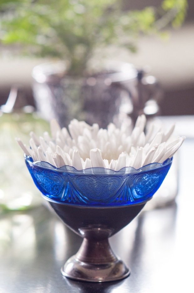 Live To Love Photography Blue Depression Glass