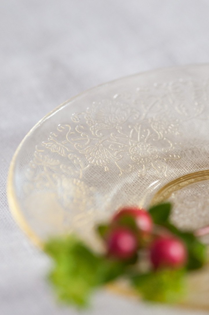 Yellow Depression Glass Plate