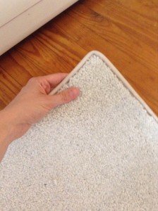 Finished carpet remnant binding
