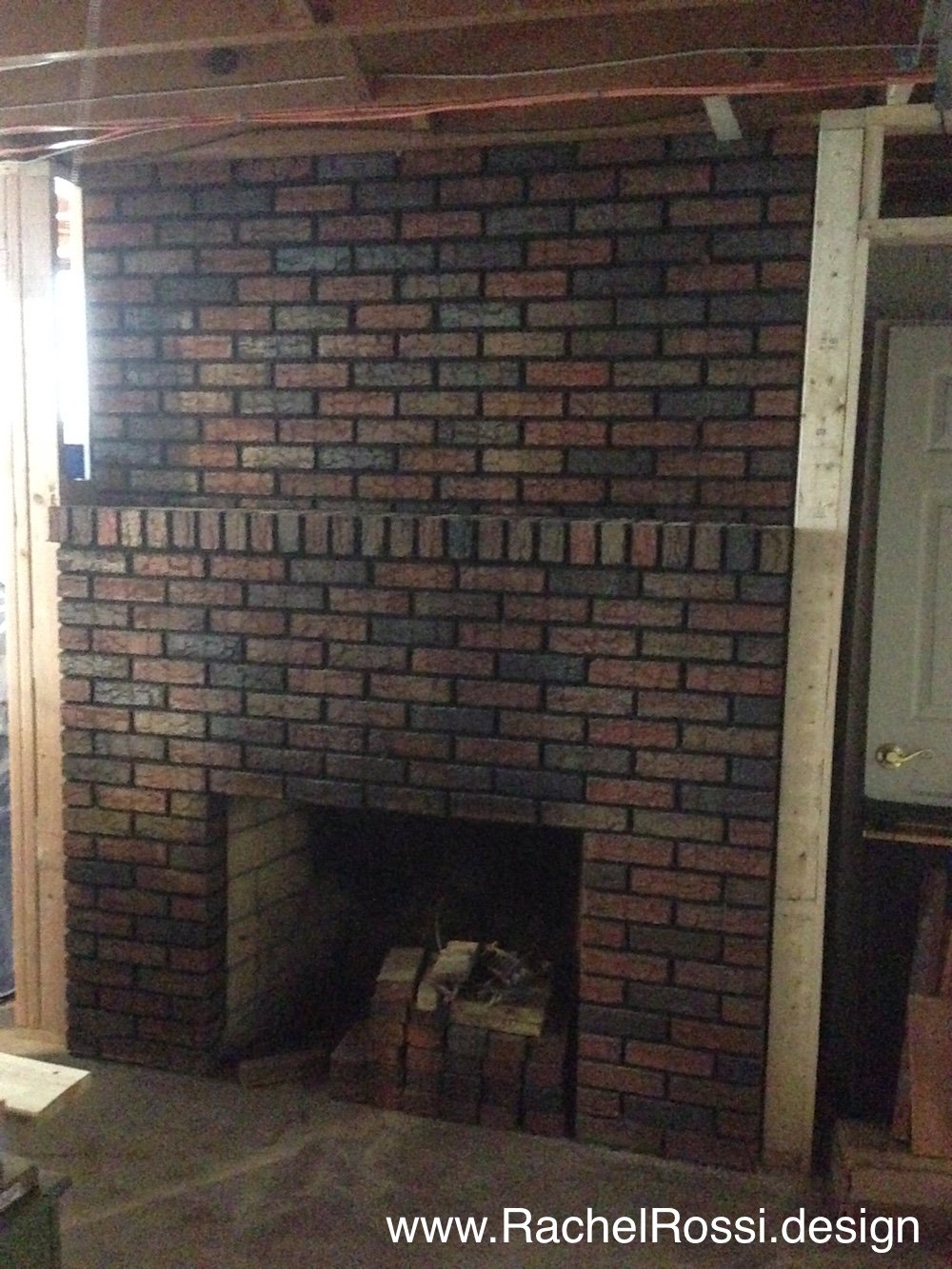 Ugly Brick Fireplace