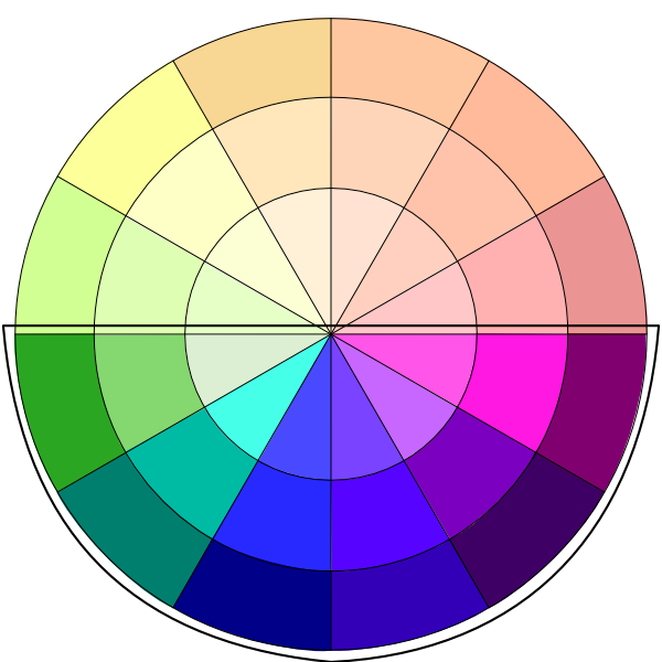 cool colors on color wheel