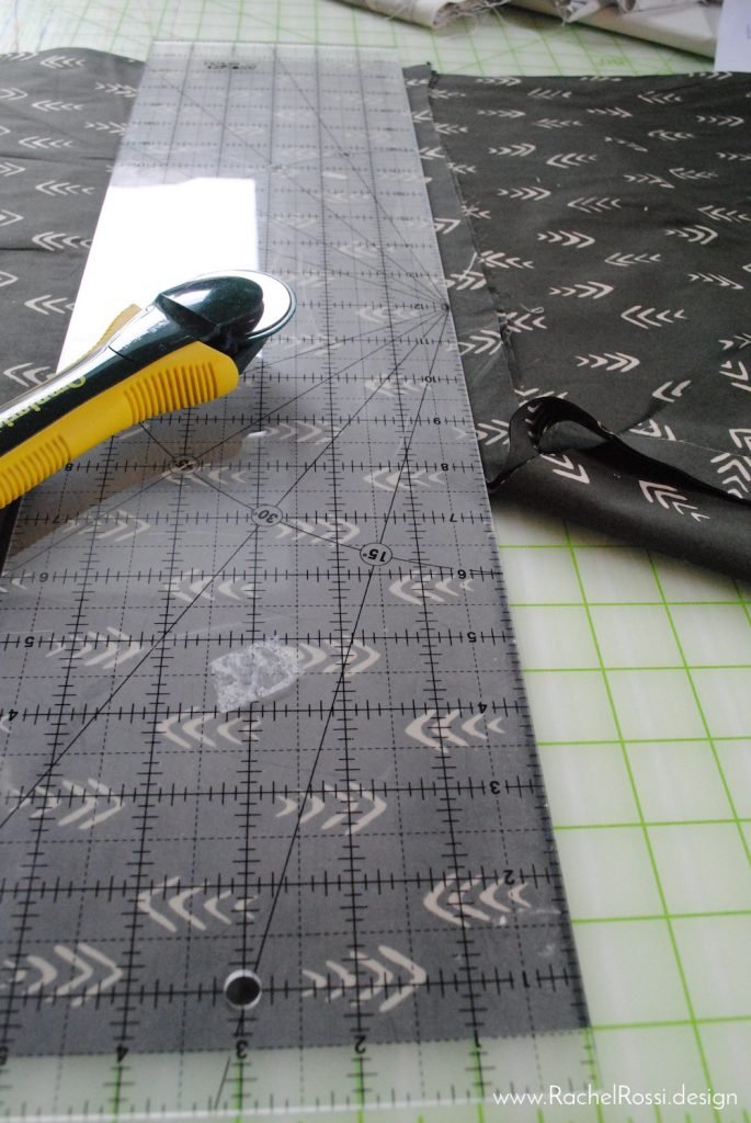 cutting-a-long-strip-of-fabric-so-that-its-straight