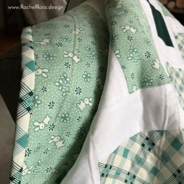mint green baby quilt
